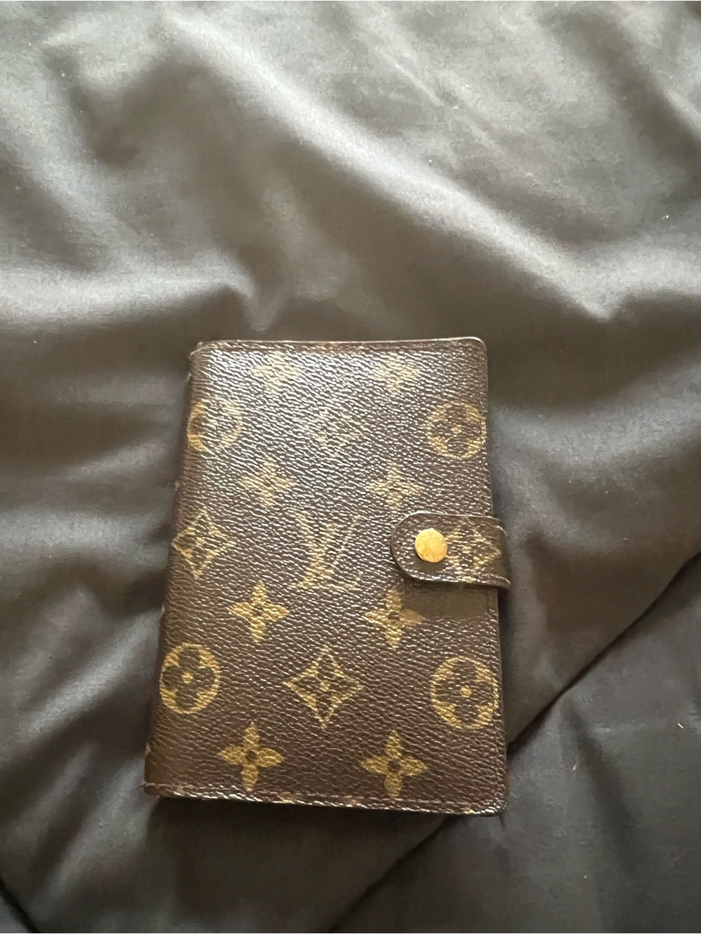 Louis Vuitton Brown and Gold Monogram Agenda Cover